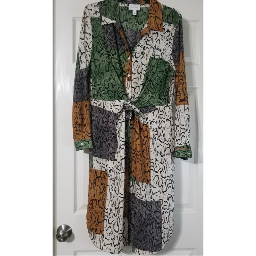 Nine West Print Front Tie Dress